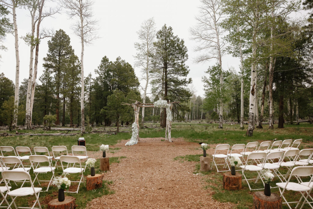 ceremony detail photo in the forest