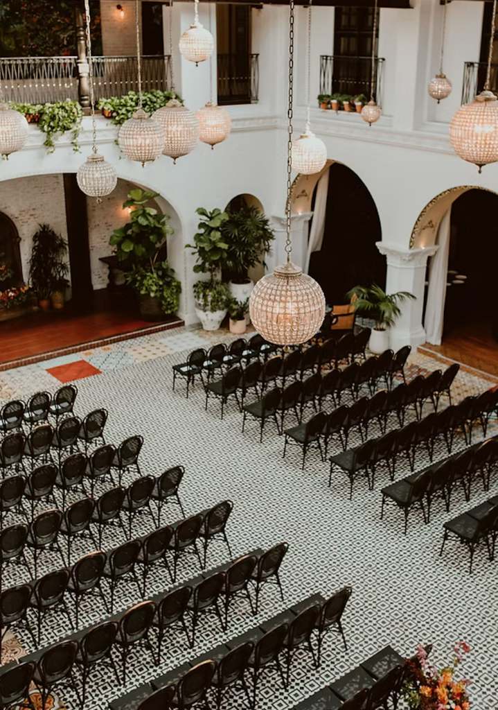 detail photo of the ceremony space of ebell long beach 